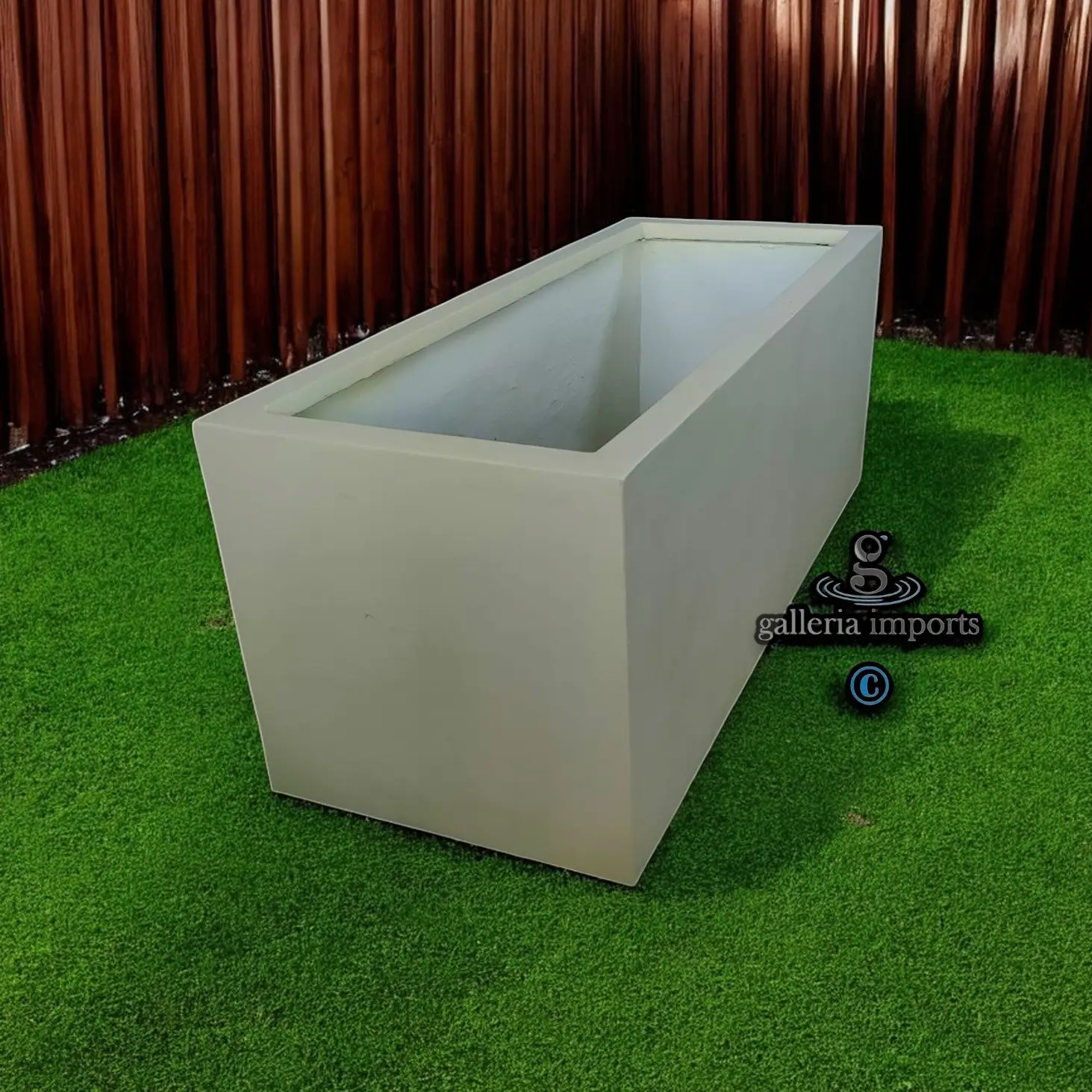Grc Plain Pot 300l X 50w X 60h - Galleria Import US: Trusted Supplier for Outdoor Decor & Garden Water Fountains in Wellington, Auckland, Christchurch, Wellington
